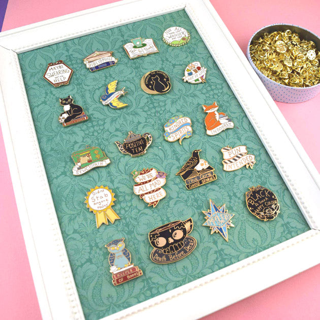 I just made this cute DIY enamel pin display! It only cost about