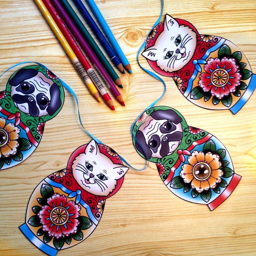 Babushka Bunting- Print Out And Make Freebie!