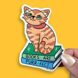 Books Are Purr-Fect Sticker