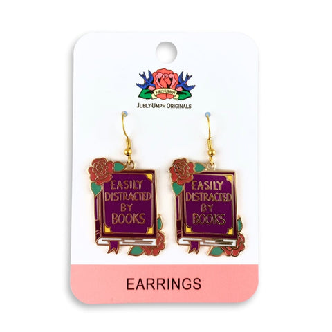 Easily Distracted By Books Earrings