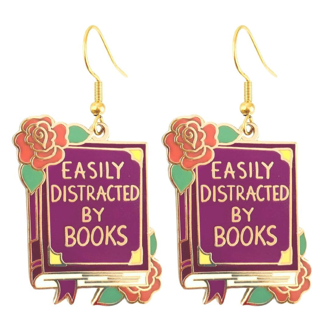 Easily Distracted By Books Earrings