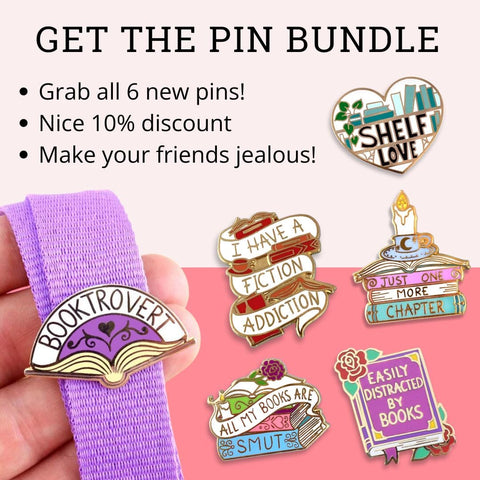 Fiction Addiction Enamel Pin Bundle