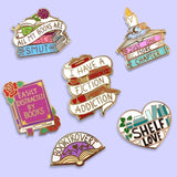 I Have A Fiction Addiction Lapel Pin