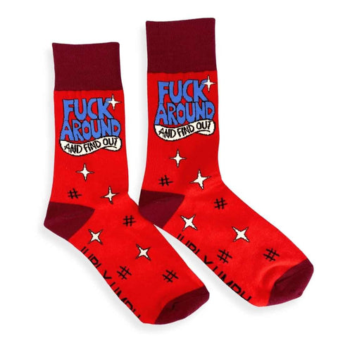 Fuck Around And Find Out Socks - Unisex Large