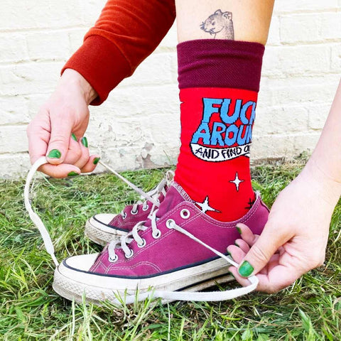 Fuck Around And Find Out Socks - Unisex Medium