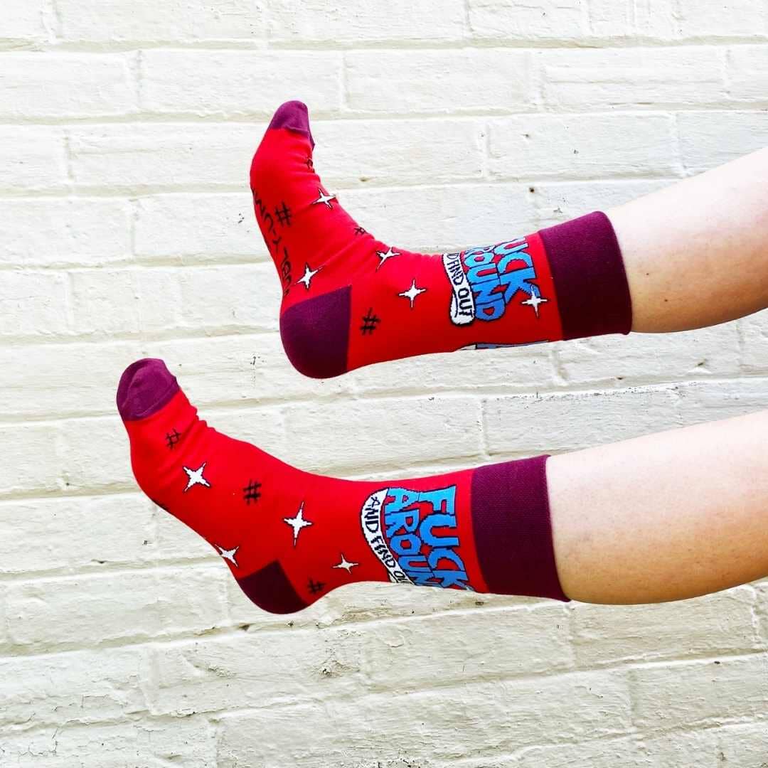 Fuck Around And Find Out Socks - Unisex Medium