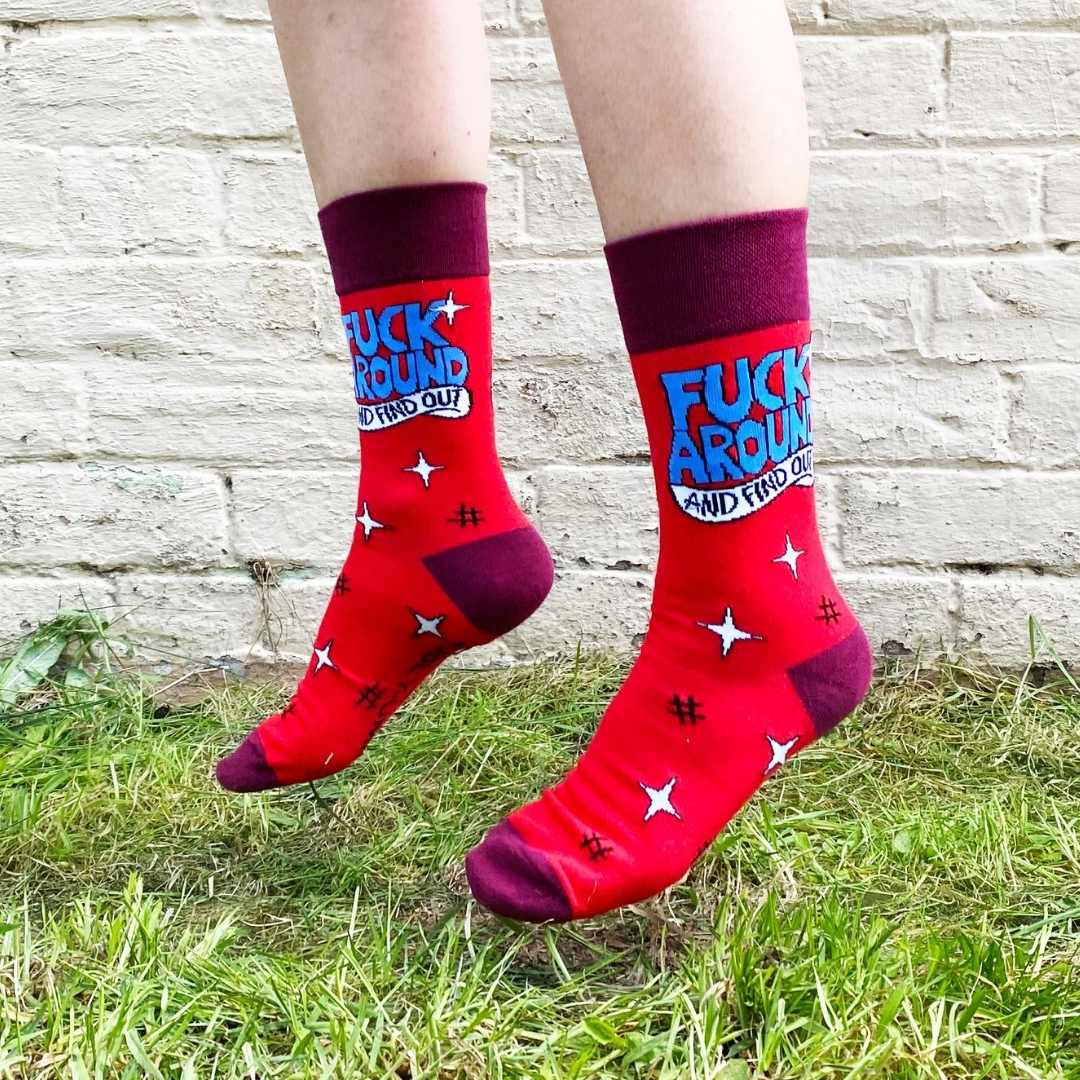 Fuck Around And Find Out Socks - Unisex Large