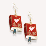 I Heart Reading Earrings