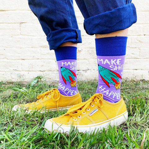 Make Shit Happen Socks - Unisex Medium