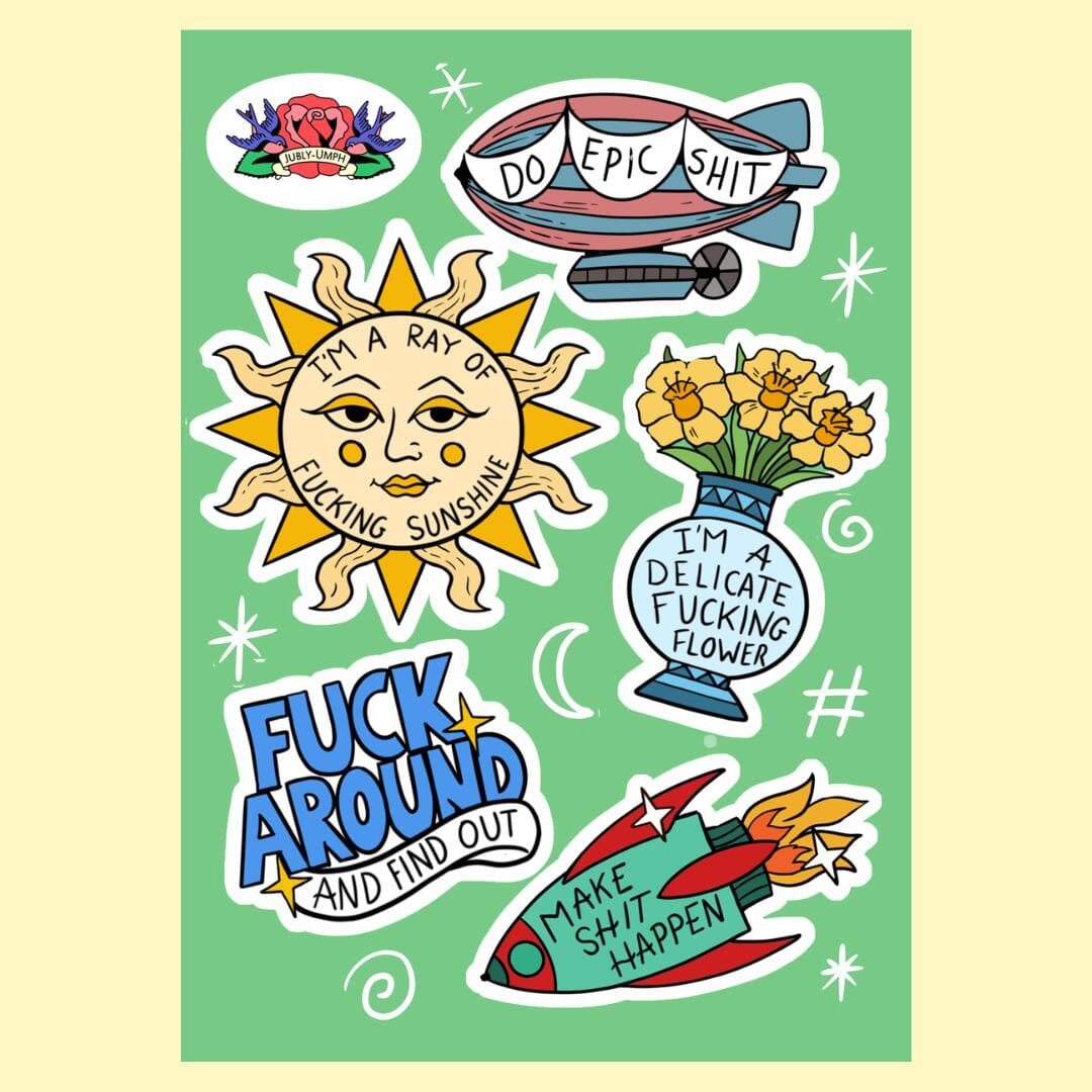 Make Shit Happen A6 Sticker Sheet