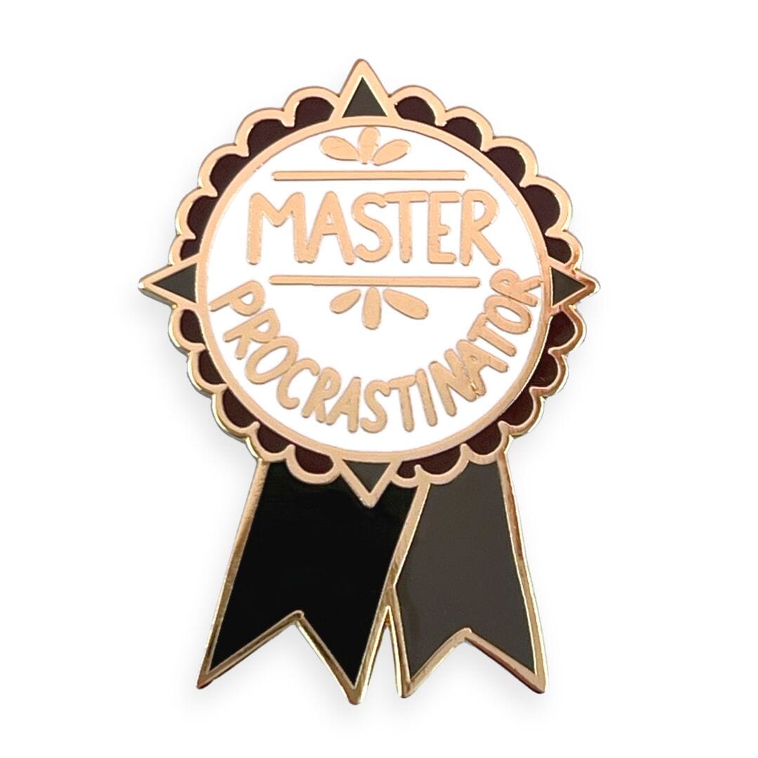 Master Procrastinator Award Lapel Pin