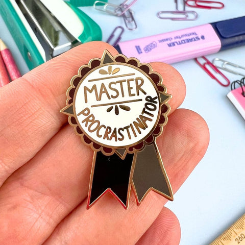 Master Procrastinator Award Lapel Pin