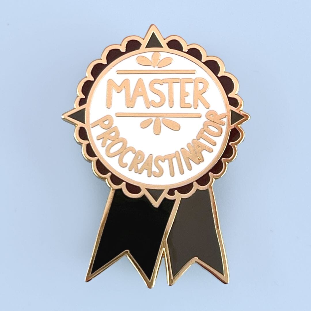 Master Procrastinator Award Lapel Pin