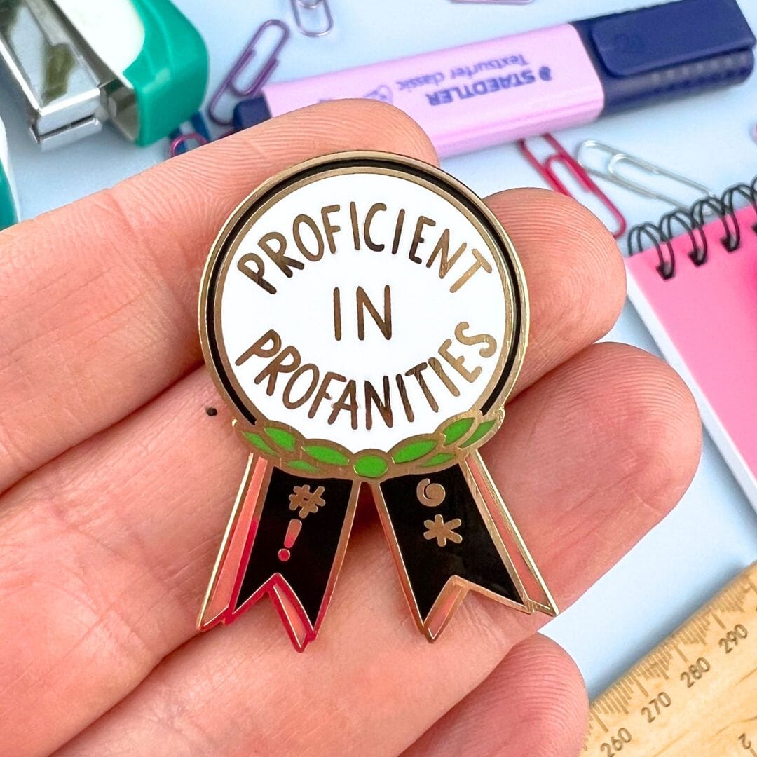 Proficient In Profanities Award Lapel Pin