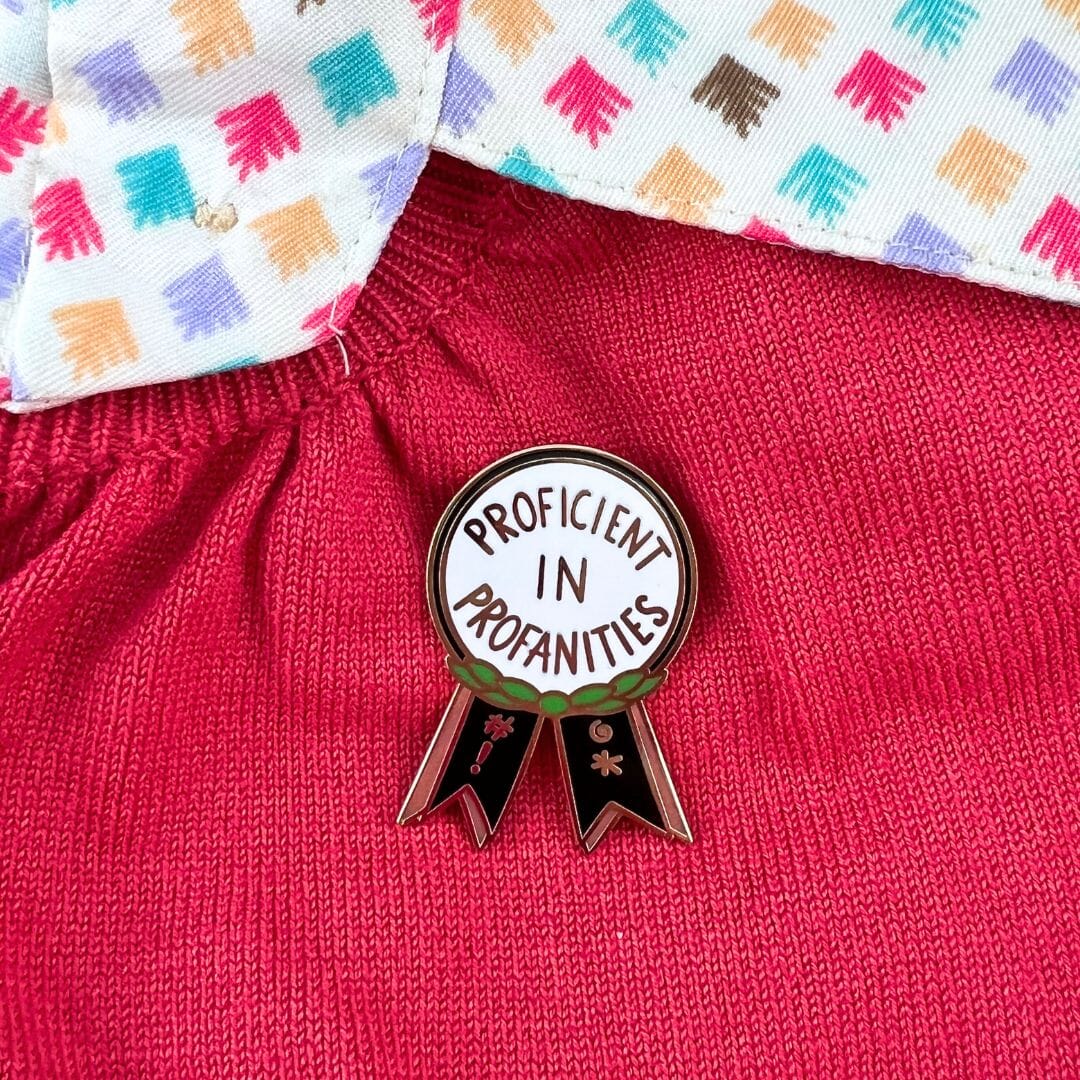 Proficient In Profanities Award Lapel Pin