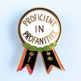 Proficient In Profanities Award Lapel Pin