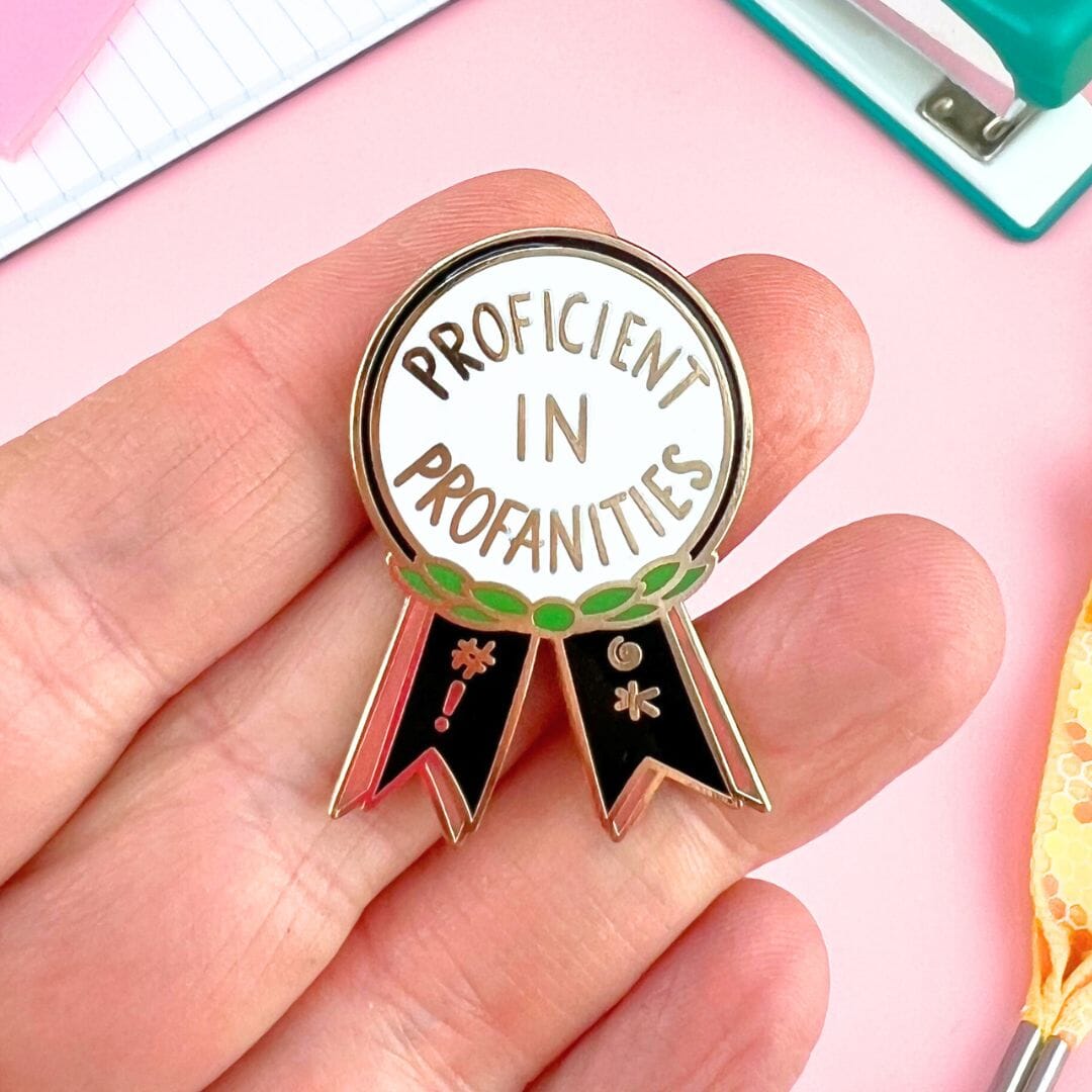 Proficient In Profanities Award Lapel Pin