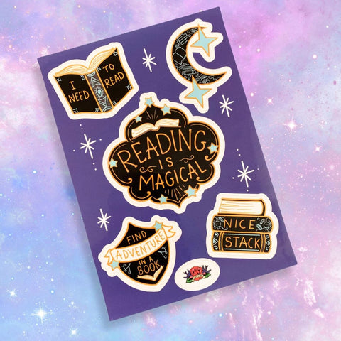 Reading Is Magical A6 Sticker Sheet