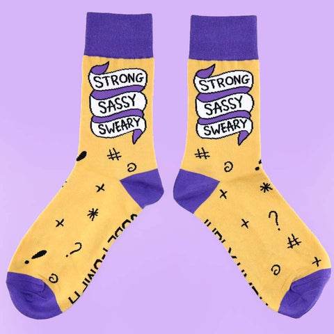 Strong Sassy Sweary Socks- Unisex Large