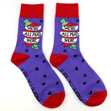 We're All Mad Here Socks - Unisex Large