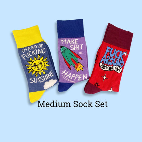 Medium Sweary Sock Set- 3 Pairs