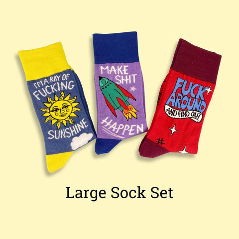 Large Sweary Sock Set- 3 Pairs