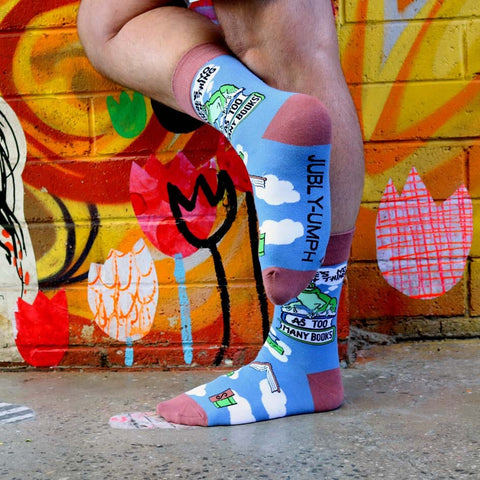 There's No Such Thing As Too Many Books Socks - Unisex Medium