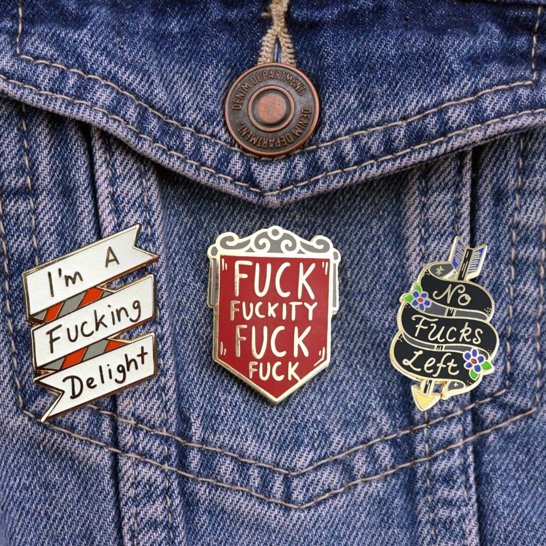 Trio of Fucks Lapel Pin Bundle