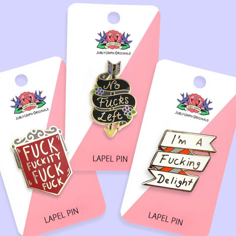 Trio of Fucks Lapel Pin Bundle