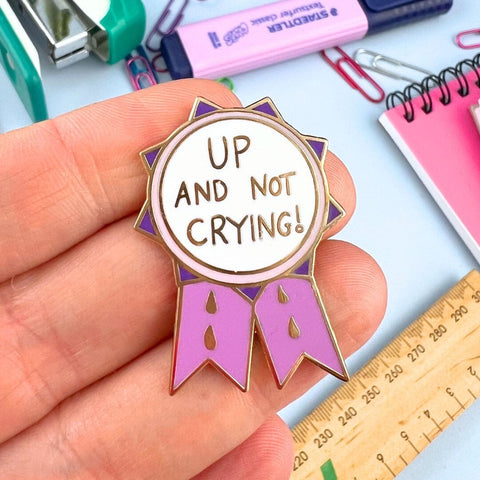 Up And Not Crying Award Lapel Pin