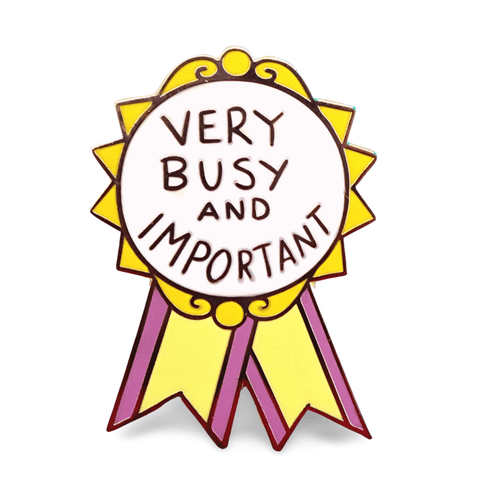 Very Busy and Important Award Lapel Pin