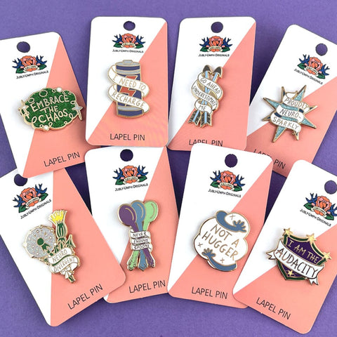 Neuro-Sparkly Lapel Pin Set