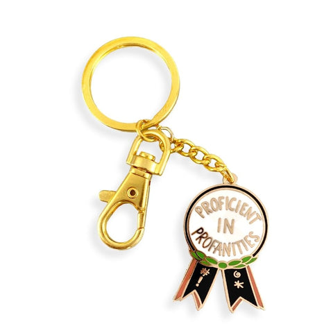 Proficient In Profanities Keychain