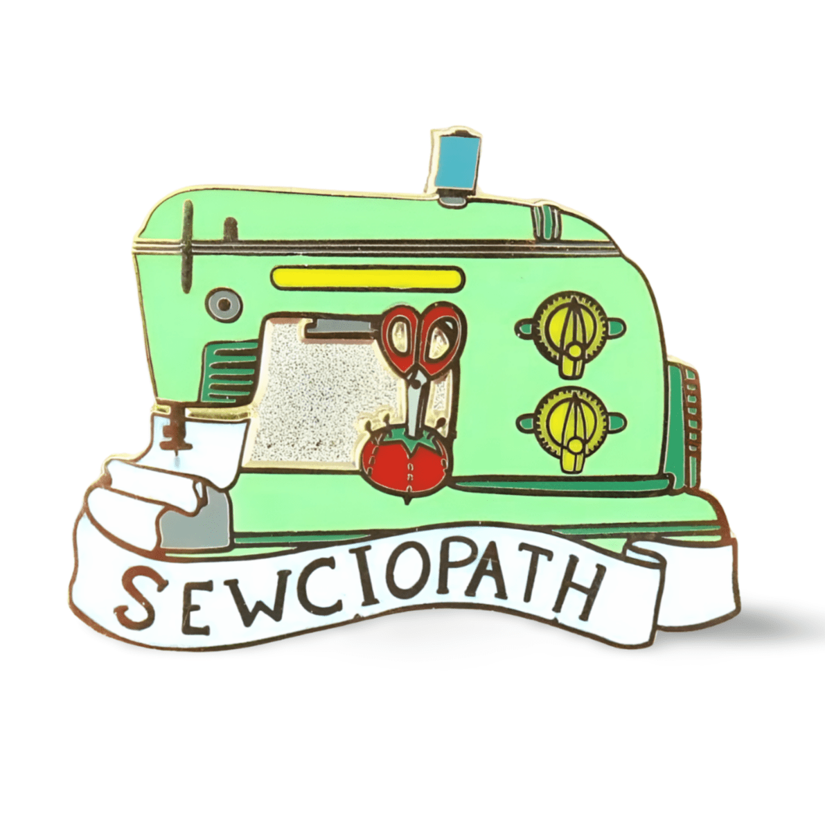 Sewciopath Sewing Machine Lapel Pin