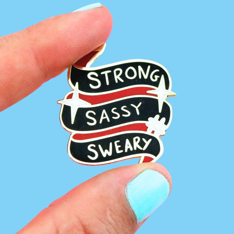 Strong Sassy Sweary Lapel Pin