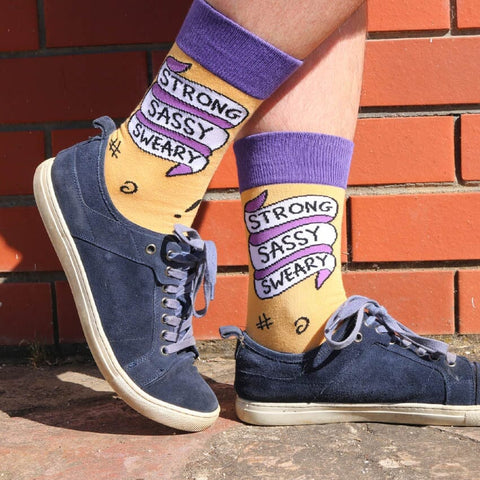 Strong Sassy Sweary Socks- Unisex Large