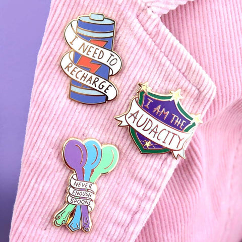 Never Enough Spoons Lapel Pin