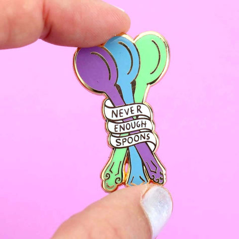 Never Enough Spoons Lapel Pin