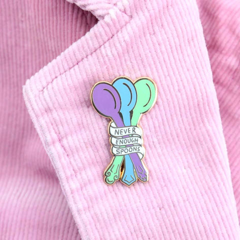 Never Enough Spoons Lapel Pin