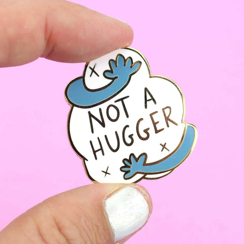 Not a Hugger Lapel Pin