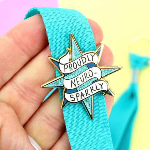 Proudly Neuro-Sparkly Lapel Pin