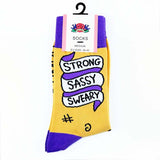 Strong Sassy Sweary Socks- Unisex Medium