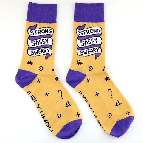 Strong Sassy Sweary Socks- Unisex Medium