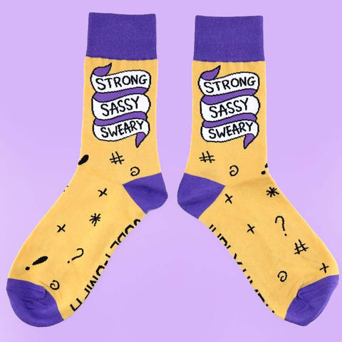 Strong Sassy Sweary Socks- Unisex Medium