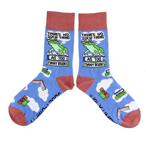 There's No Such Thing As Too Many Books Socks - Unisex Medium