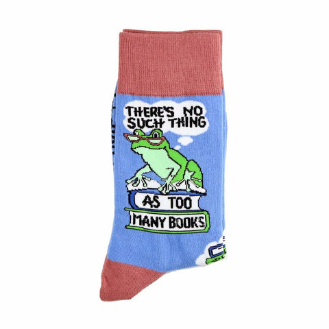 There's No Such Thing As Too Many Books Socks - Unisex Medium