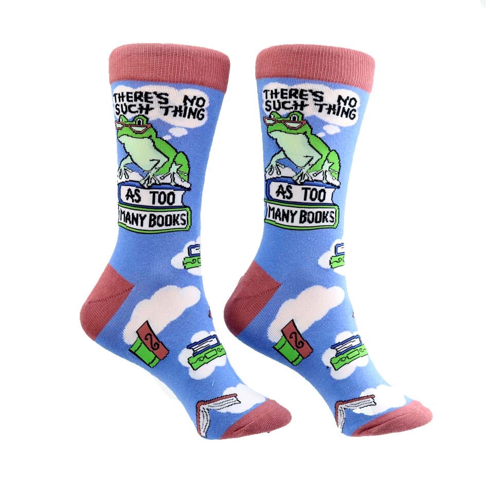 There's No Such Thing As Too Many Books Socks - Unisex Medium