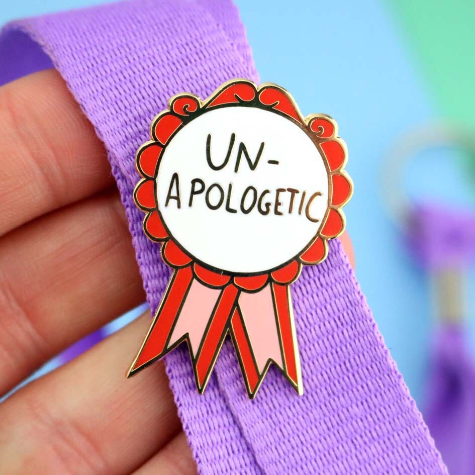 Un-Apologetic Lapel Pin on Lanyard