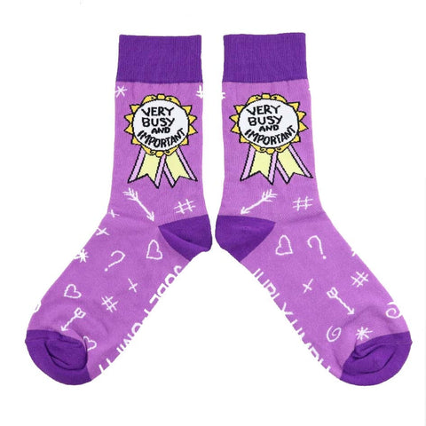 Very Busy and Important Socks - Unisex Medium