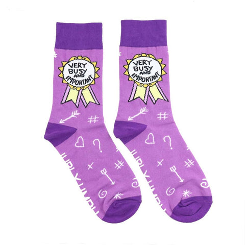 Very Busy and Important Socks - Unisex Medium